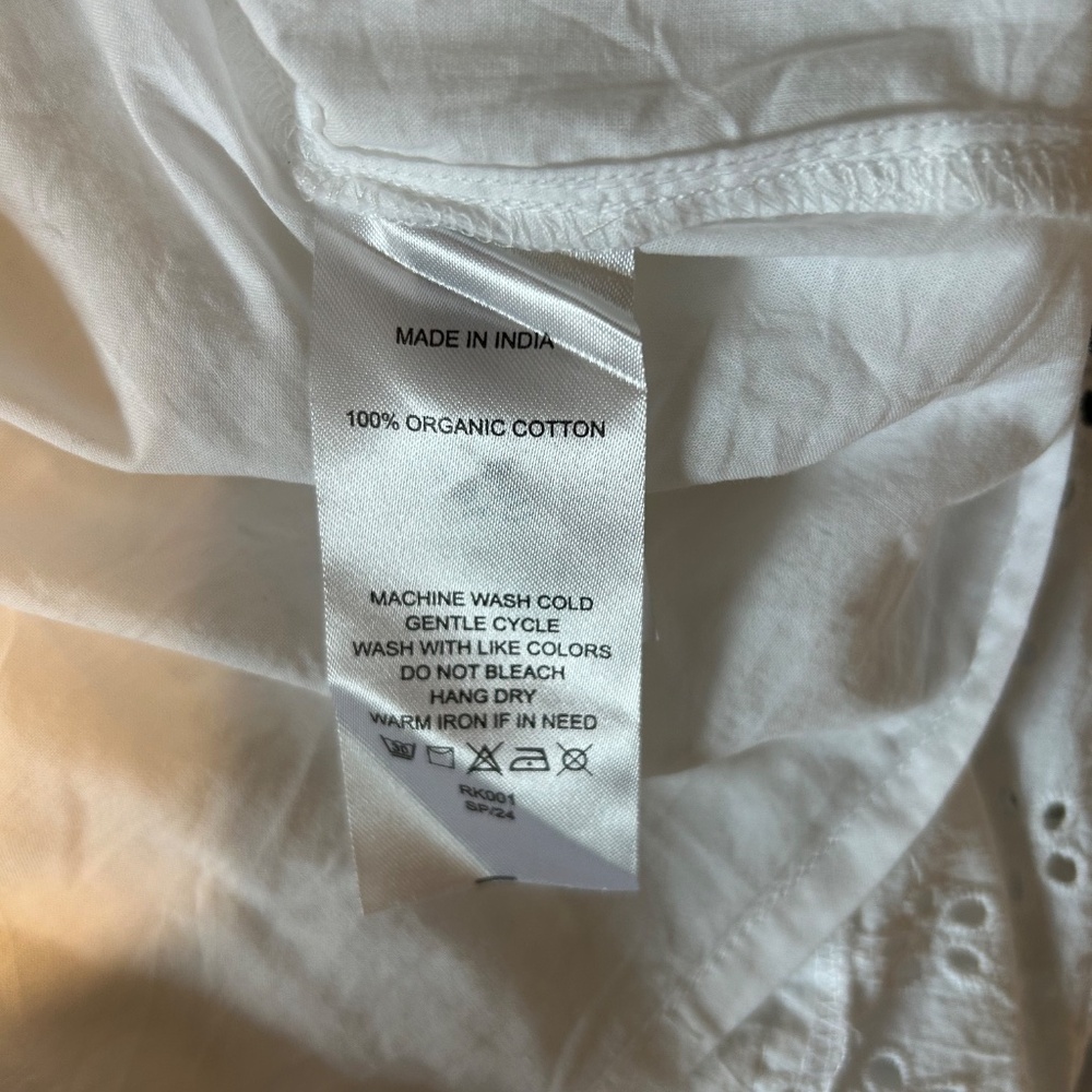 NWT Quince Organic Cotton White Eyelet Sundress - Picture 5 of 5